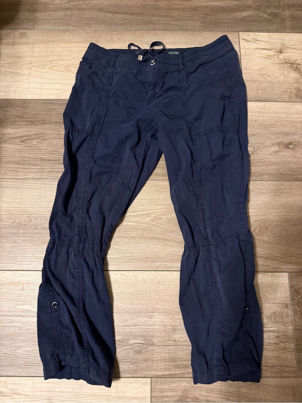 Ralph Lauren Navy Drawstring Cargo Pants 👖